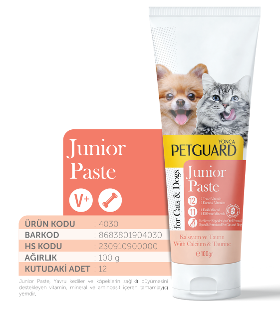 PETGUARD JUNİOR KEDİ KÖPEK PASTE 100GR