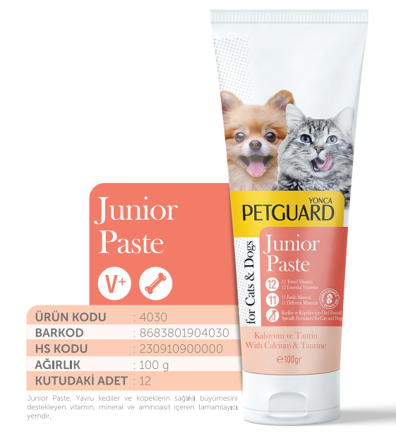 PETGUARD - PETGUARD JUNİOR KEDİ KÖPEK PASTE 100GR