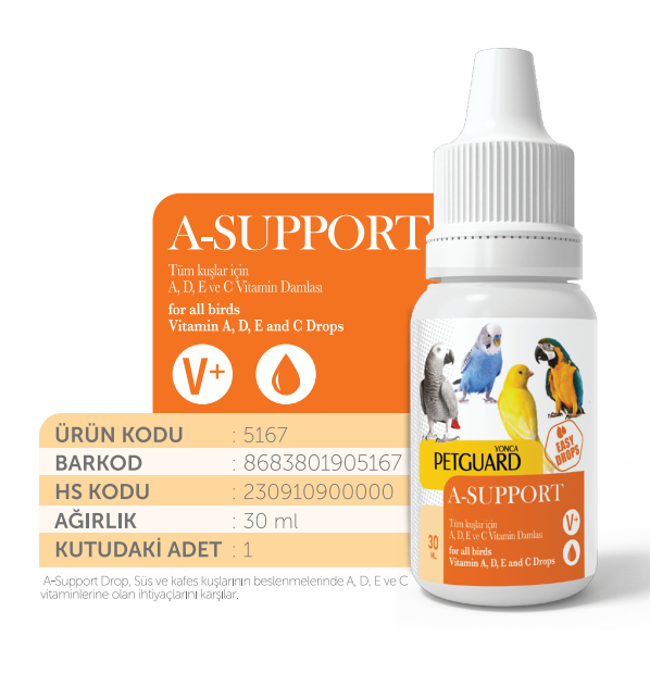  - PETGUARD KUŞ VİT A SUPPORT 30ML