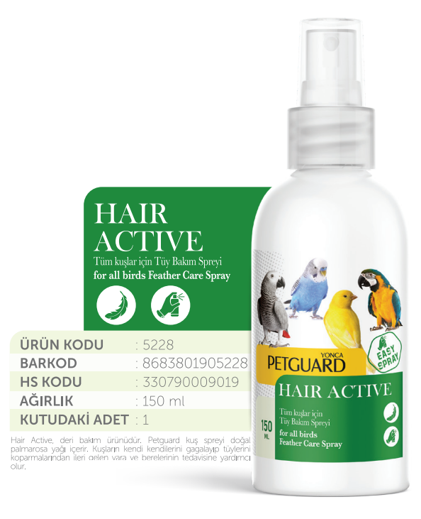 PETGUARD KUŞ VİT HAİR ACTİVE 150ML