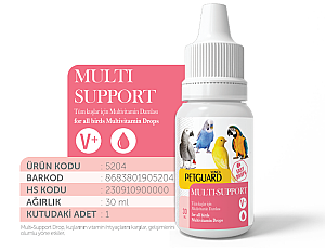 PETGUARD KUŞ VİT MULTİ- SUPPORT 30ML