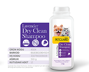 PETGUARD LAVANTA KURU TOZ ŞAMPUAN KEDİ KÖPEK 150GR