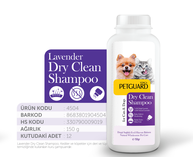  - PETGUARD LAVANTA KURU TOZ ŞAMPUAN KEDİ KÖPEK 150GR