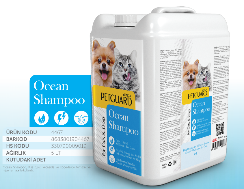 PETGUARD - PETGUARD OKYANUS SIVI ŞAMPUAN KEDİ KÖPEK 5LT