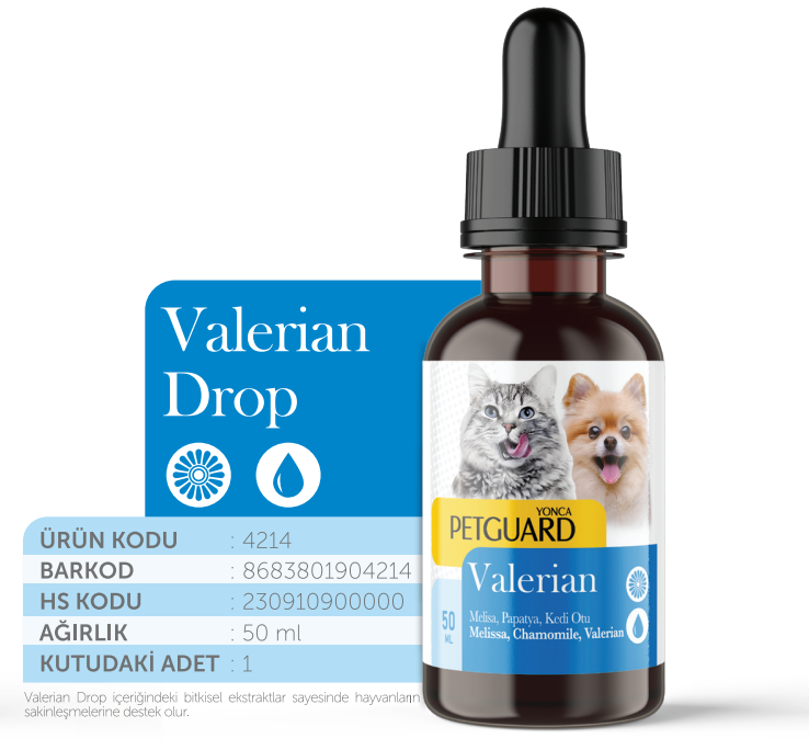 PETGUARD VALERİAN KEDİ KÖPEK DAMLA 50 ML