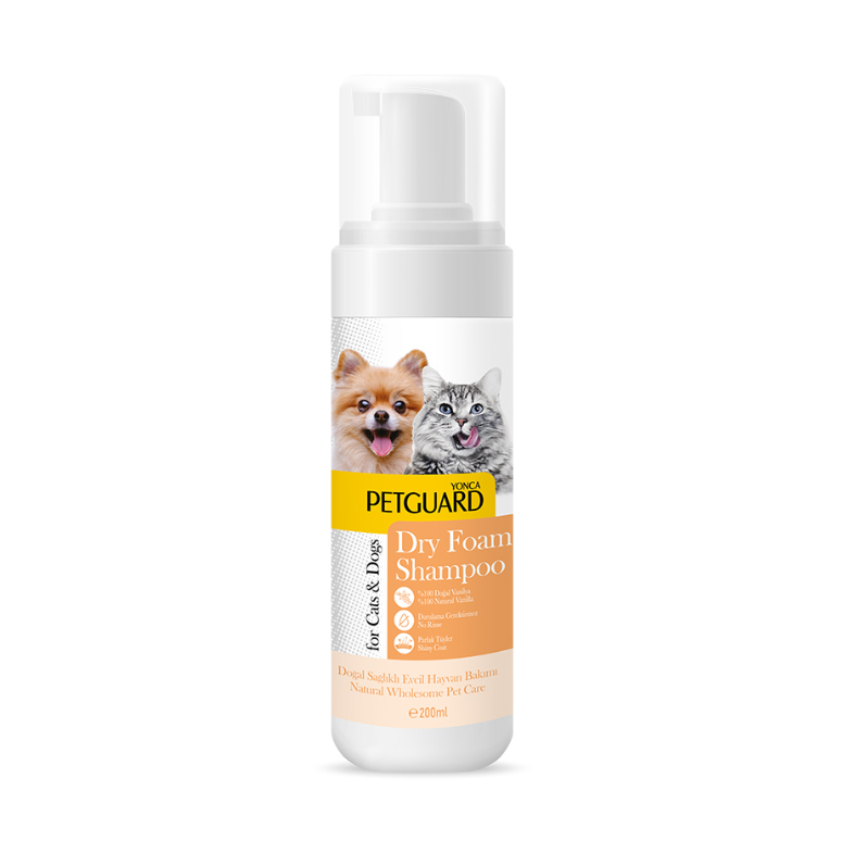 PETGUARD - PETGUARD VANİLYA KURU KÖPÜK ŞAMPUAN KEDİ KÖPEK 200ML
