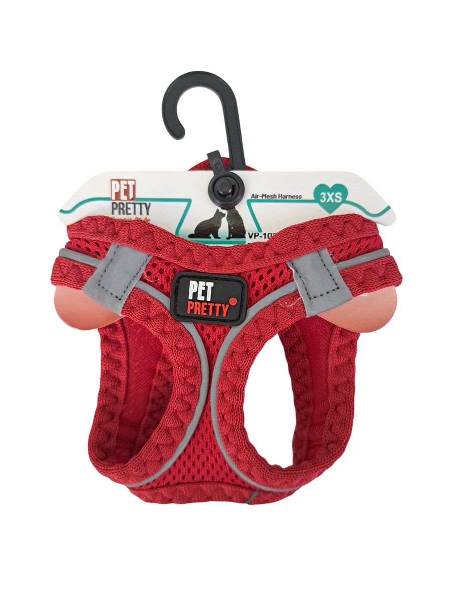 PETPRETTY GÖĞÜS TASMA 3XS KIRMIZI