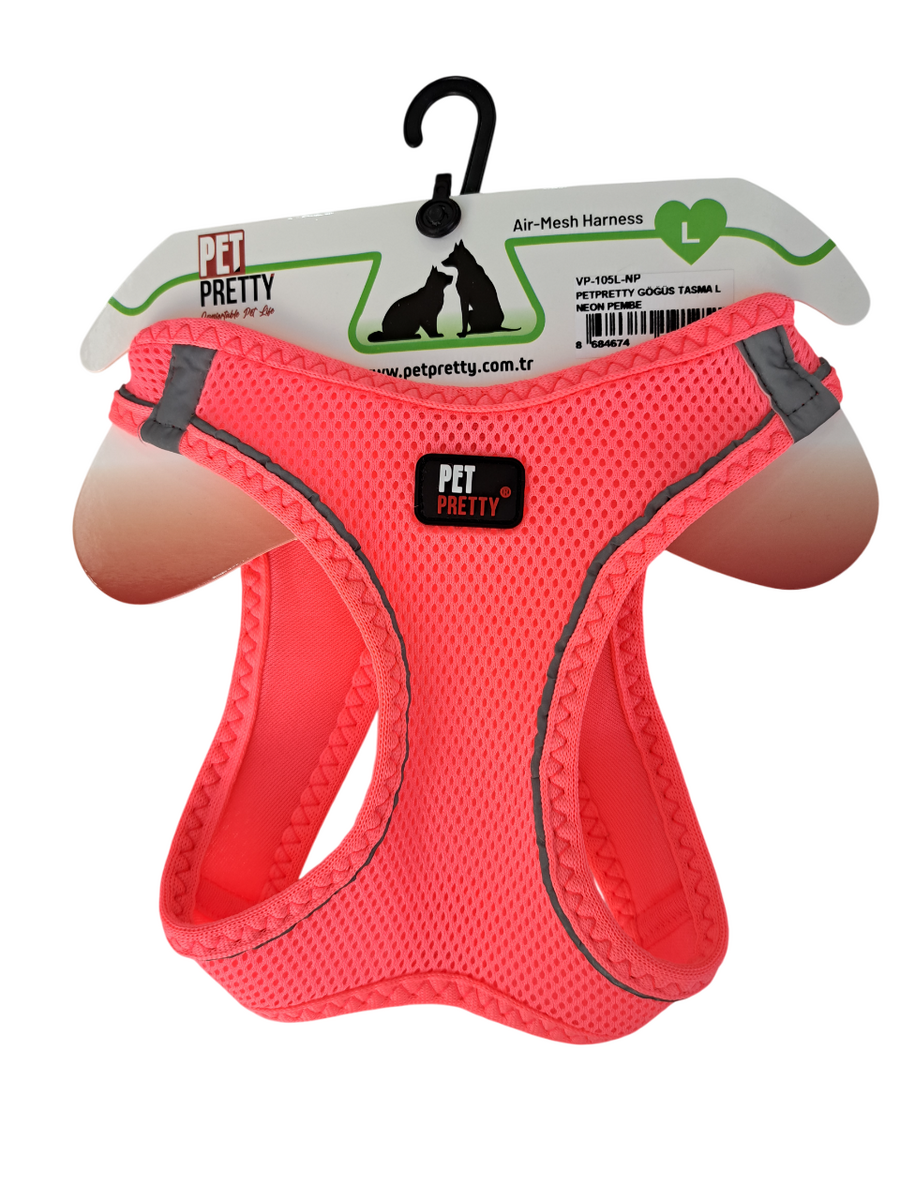  - PETPRETTY GÖĞÜS TASMA L NEON PEMBE
