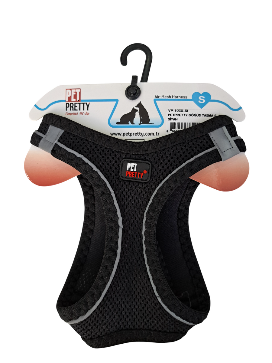  - PETPRETTY GÖĞÜS TASMA S SİYAH 