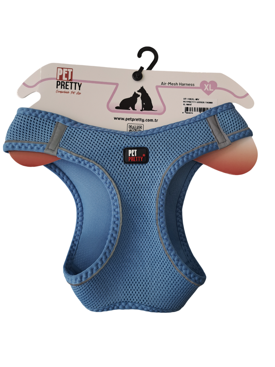 PETPRETTY GÖĞÜS TASMA XL MAVİ