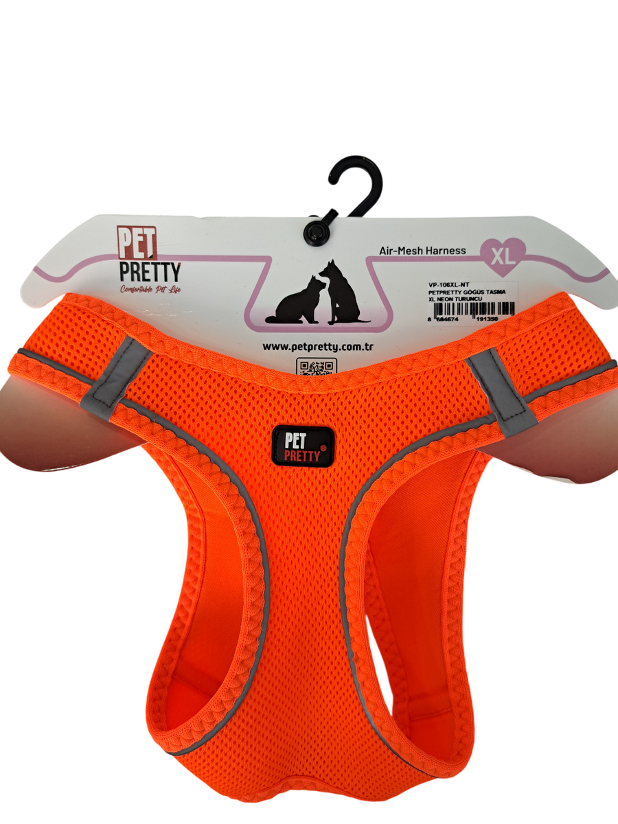  - PETPRETTY GÖĞÜS TASMA XL NEON TURUNCU