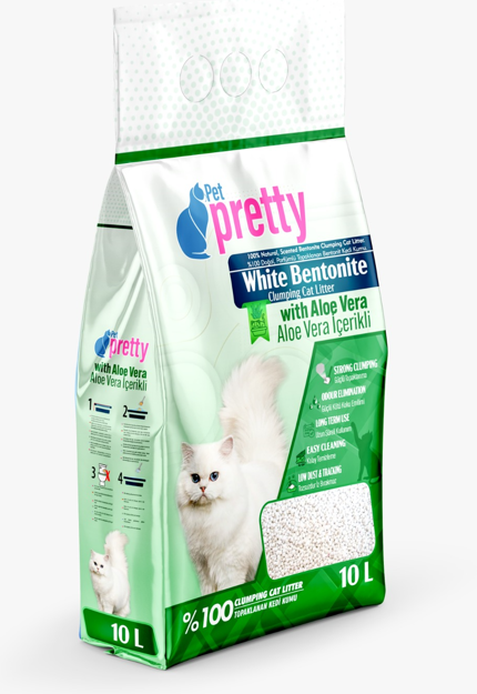 PETPRETTY KEDİ KUMU ALOEVERA İNCE 10 LT