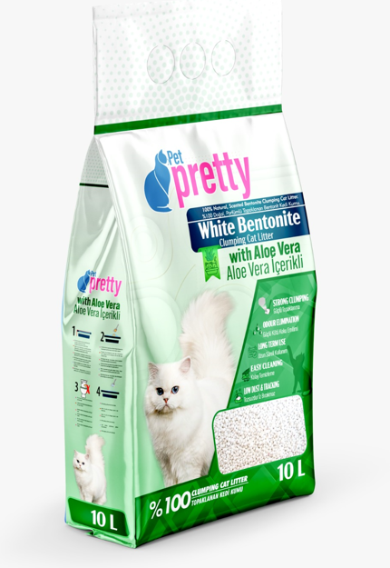  - PETPRETTY KEDİ KUMU ALOEVERA İNCE 10 LT
