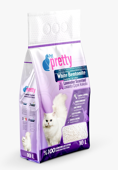 PETPRETTY KEDİ KUMU LAVANTA İNCE 10 LT