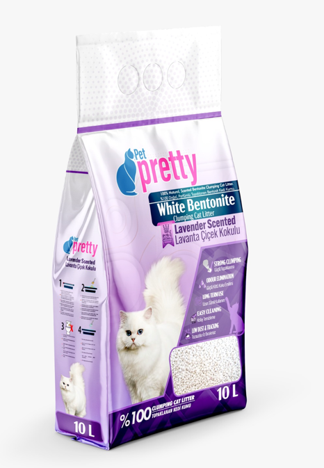  - PETPRETTY KEDİ KUMU LAVANTA İNCE 10 LT