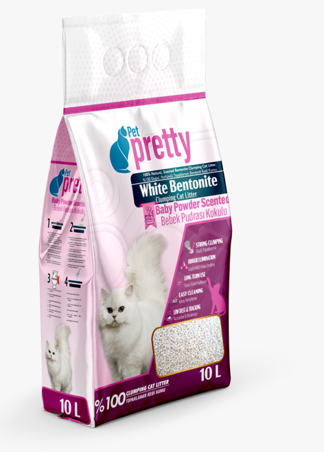  - PETPRETTY KEDİ KUMU PUDRALI İNCE 10 LT