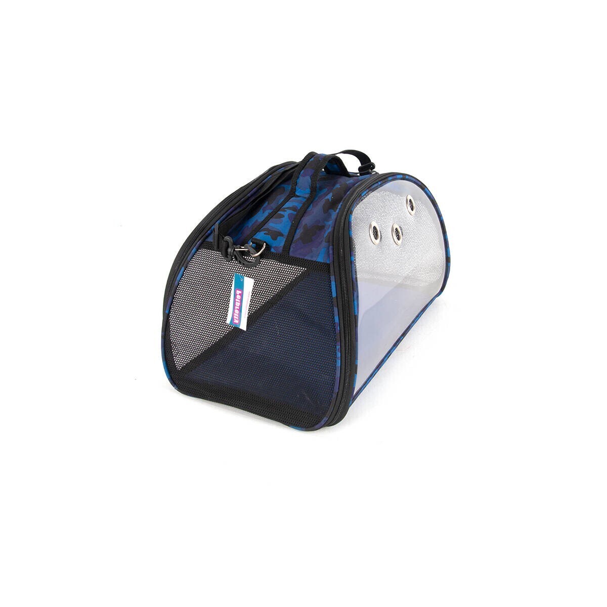  - PETPRETTY ŞEFFAF ÇANTA MAVİ KAMUFLAJ 50x28x28 cm