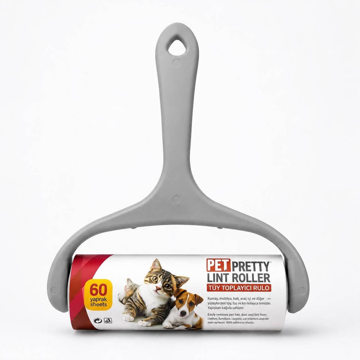 PETPRETTY TÜY TOPLAMA RULOSU 16 CM TEKLİ 60 YAPRAK