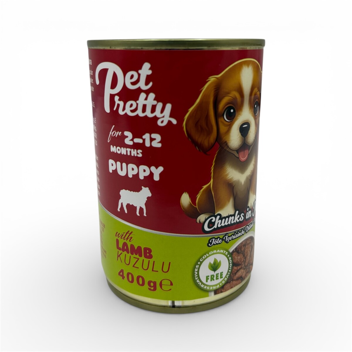  - PETPRETTY YAVRU KÖPEK KONSERVESİ KUZULU 400GR 12'Lİ PAKET