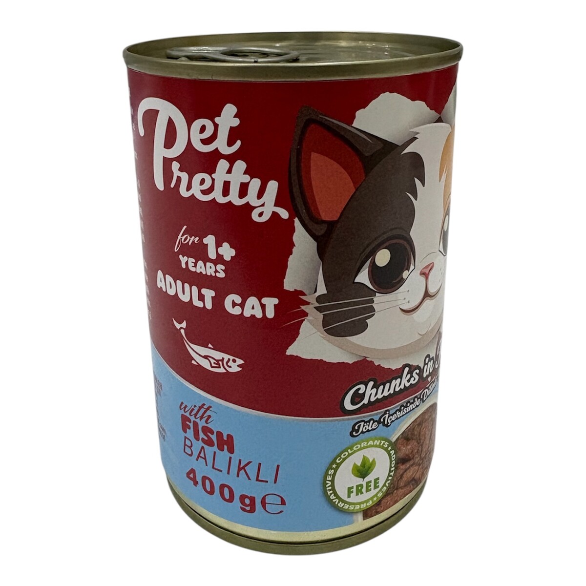  - PETPRETTY YETİŞKİN KEDİ KONSERVESİ BALIKLI 400GR 12'Lİ PAKET