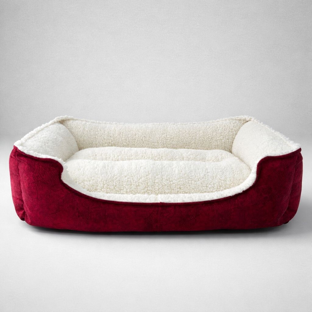 PETPRETTY - POFUDUK YATAK KIRMIZI 60X45X15 CM