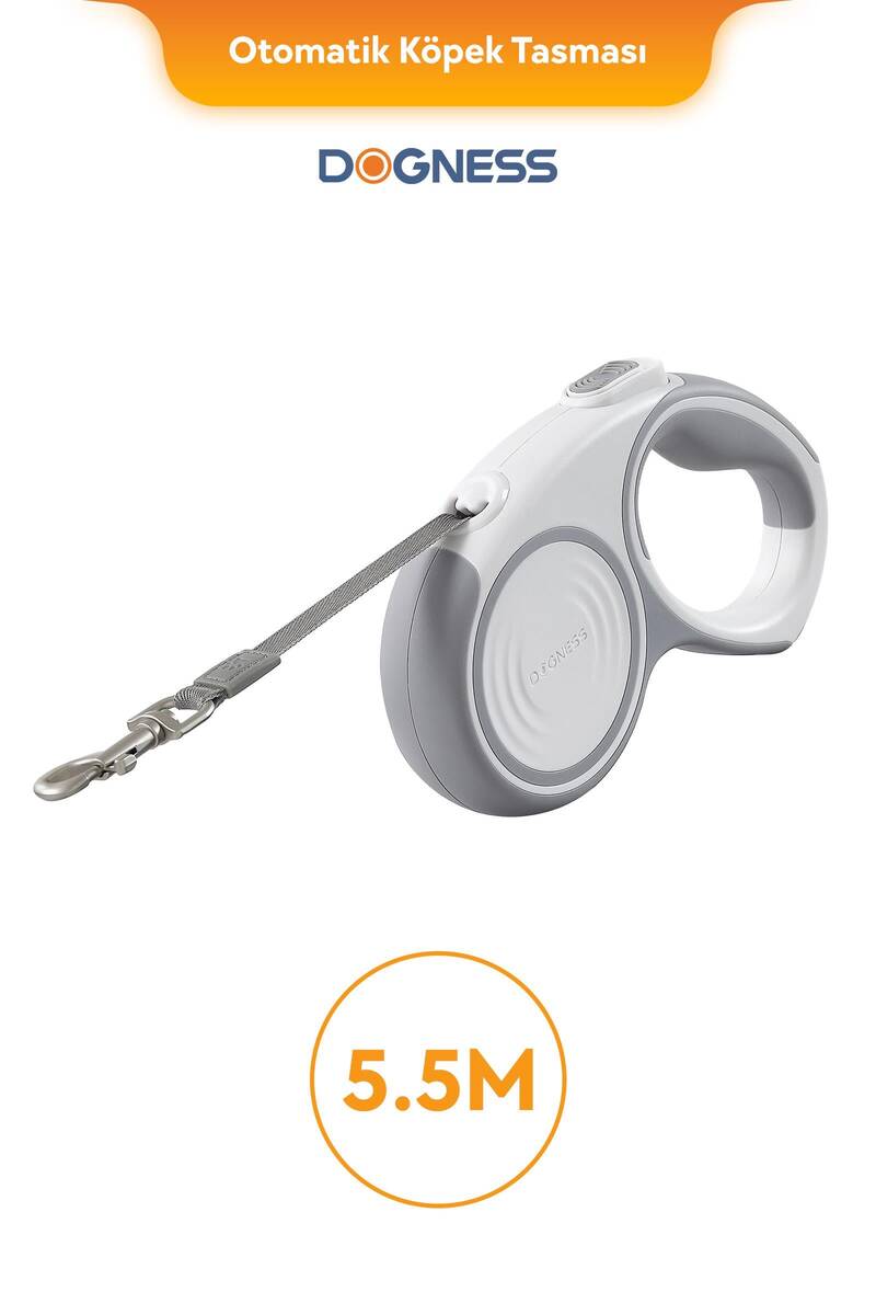 R06 DOGNESS OTOMATİK TASMA 5+M-BEYAZ