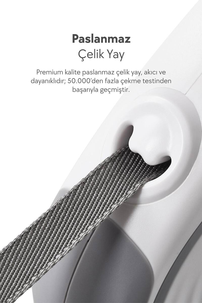 R06 DOGNESS OTOMATİK TASMA 5+M GRİ