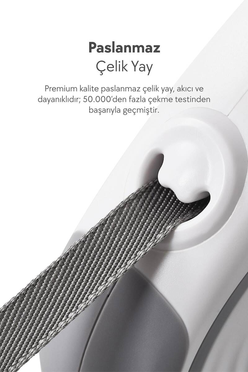 R06 DOGNESS OTOMATİK TASMA 5M-KIRMIZI