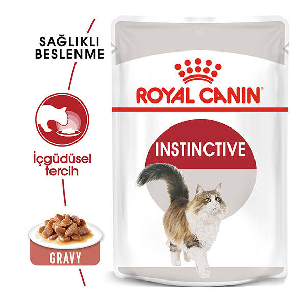 ROYAL CANİN İNSTİNCTİVE GRAVY YETİŞKİN KONSERVE KEDİ MAMASI 85 GR 12'Lİ