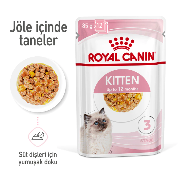 ROYAL CANİN KİTTEN JELLY YAVRU KEDİ KONSERVESİ 85 GR 12'Lİ
