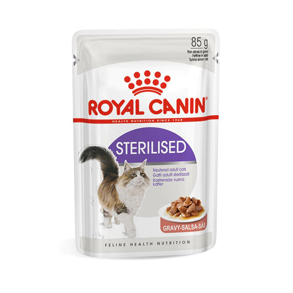 ROYAL CANİN STERİLİSED GRAVY SOSLU KISIR KEDİ KONSERVE 85 GR 12'Lİ - Thumbnail