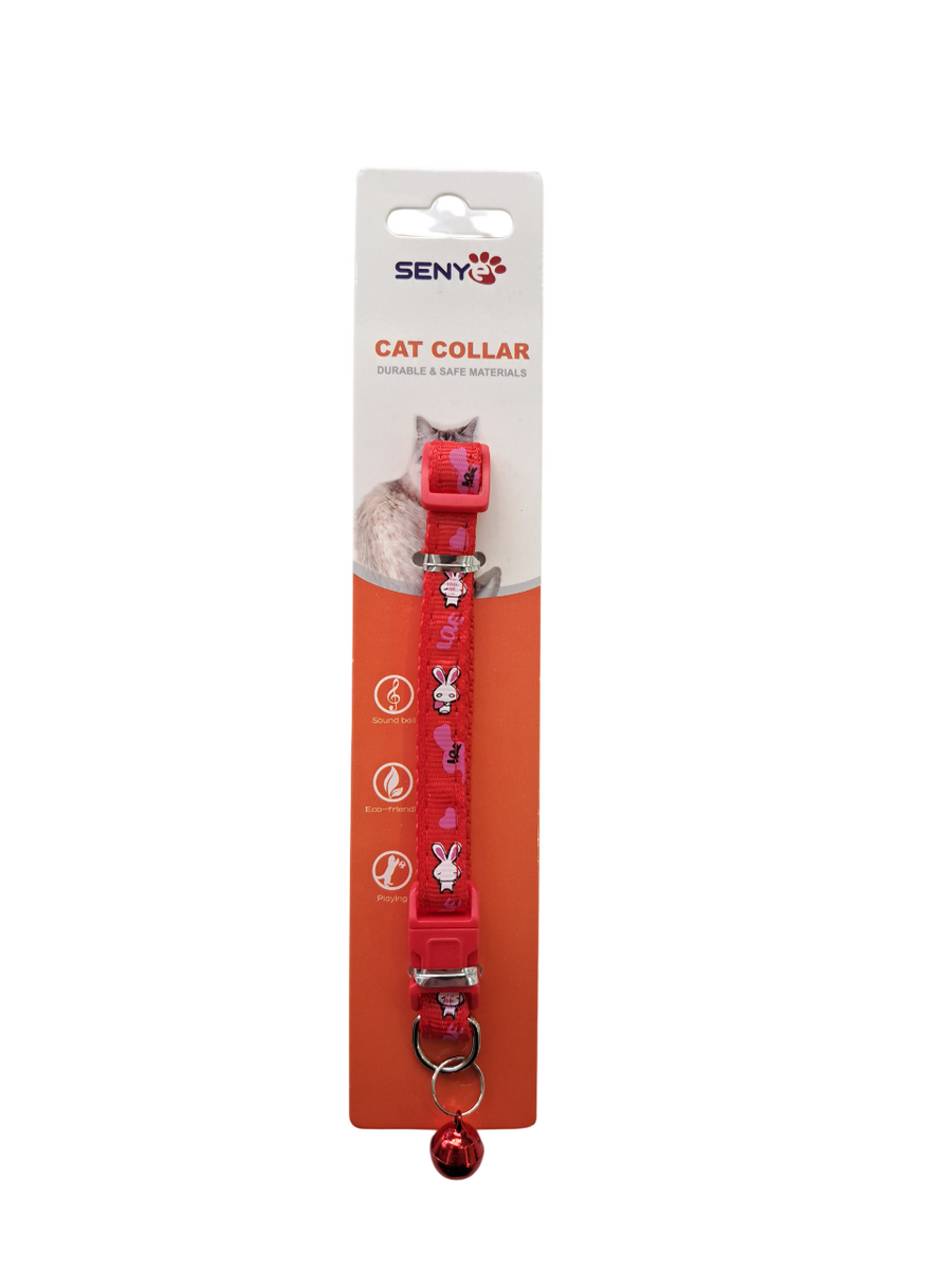 SENYE KEDİ BOYUN TASMA TAVŞAN DESEN 1.0CM