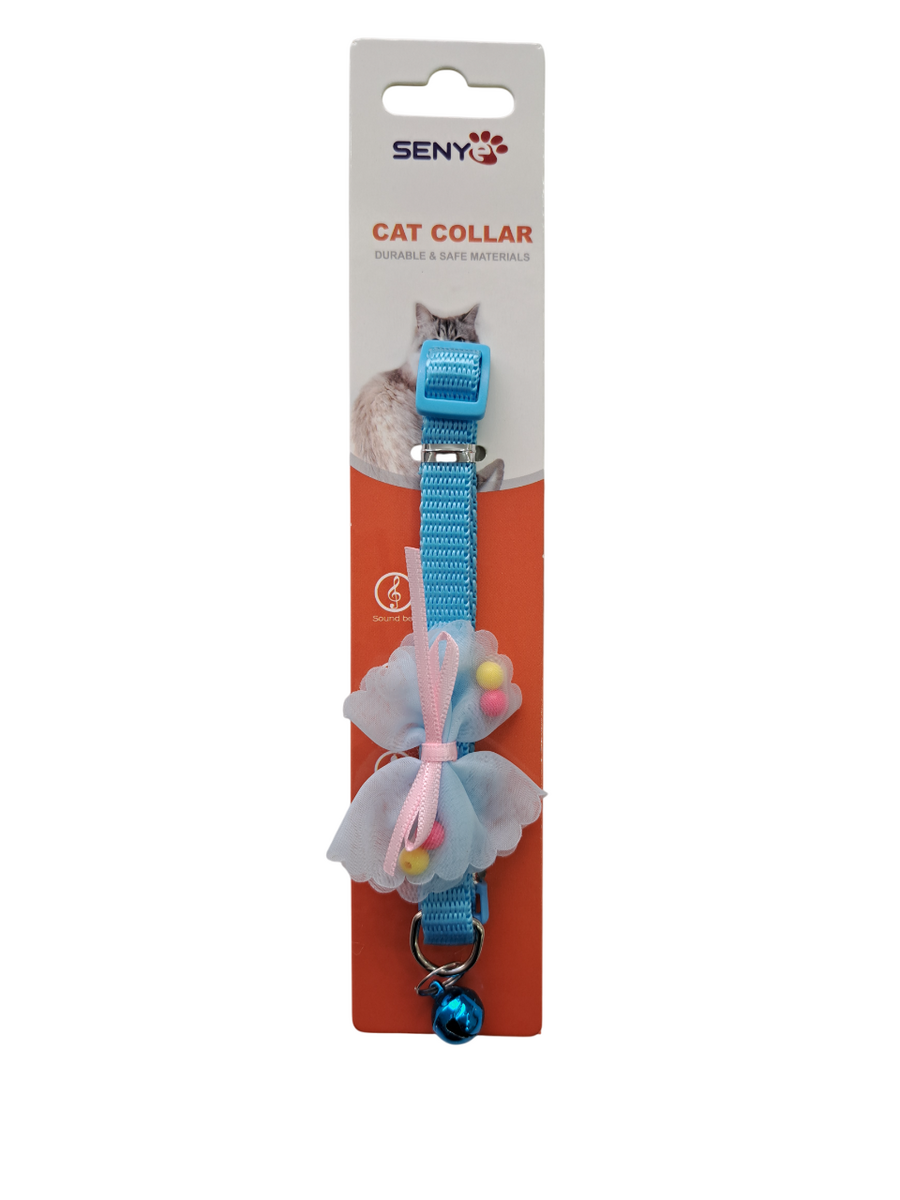 SENYE KEDİ BOYUN TASMA TÜL FİYONKLU 1 CM