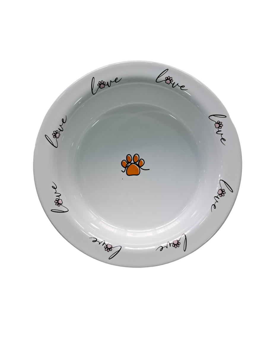 SERAMİK MAMA KABI KEDİ DERİN BEYAZ 520ML