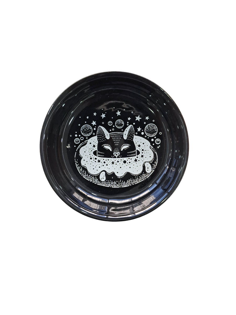  - SERAMİK MAMA KABI KEDİ DERİN SİYAH 250ML