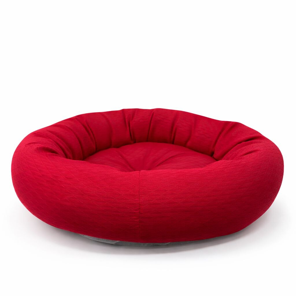 PETPRETTY - SİMİT YATAK EKO SİLİKON ELYAF BORDO