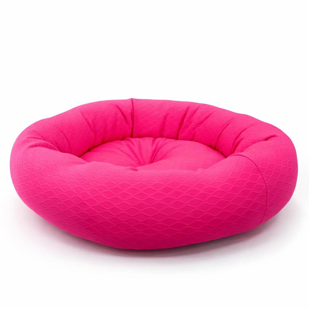 PETPRETTY - SİMİT YATAK EKO SİLİKON ELYAF NEON PEMBE