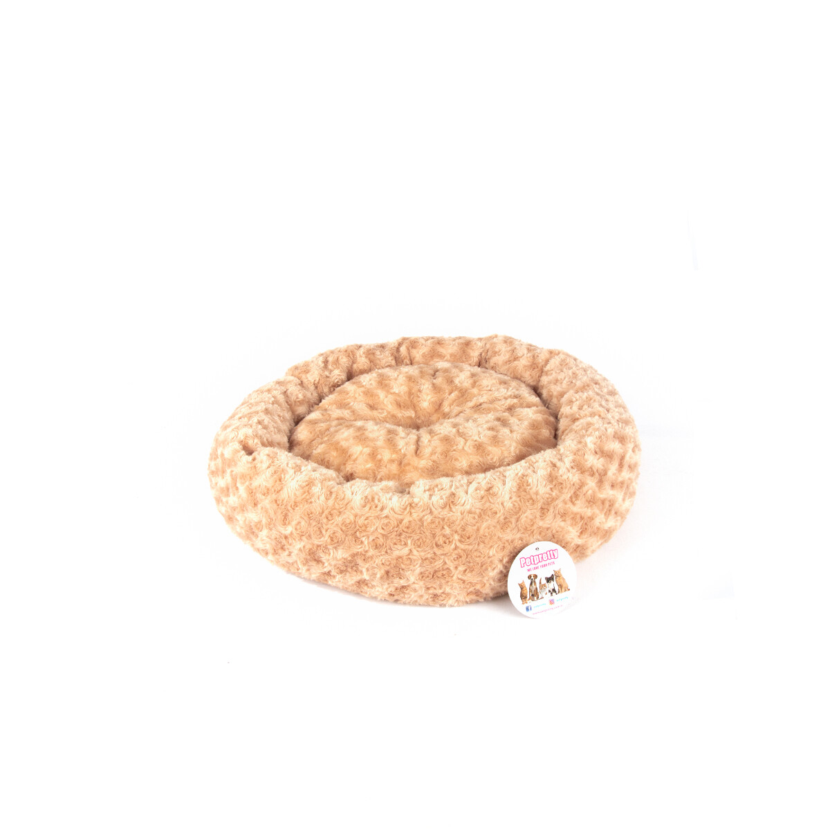  - BAGEL PLUSH BED LIGHT BROWN 55X55 CM