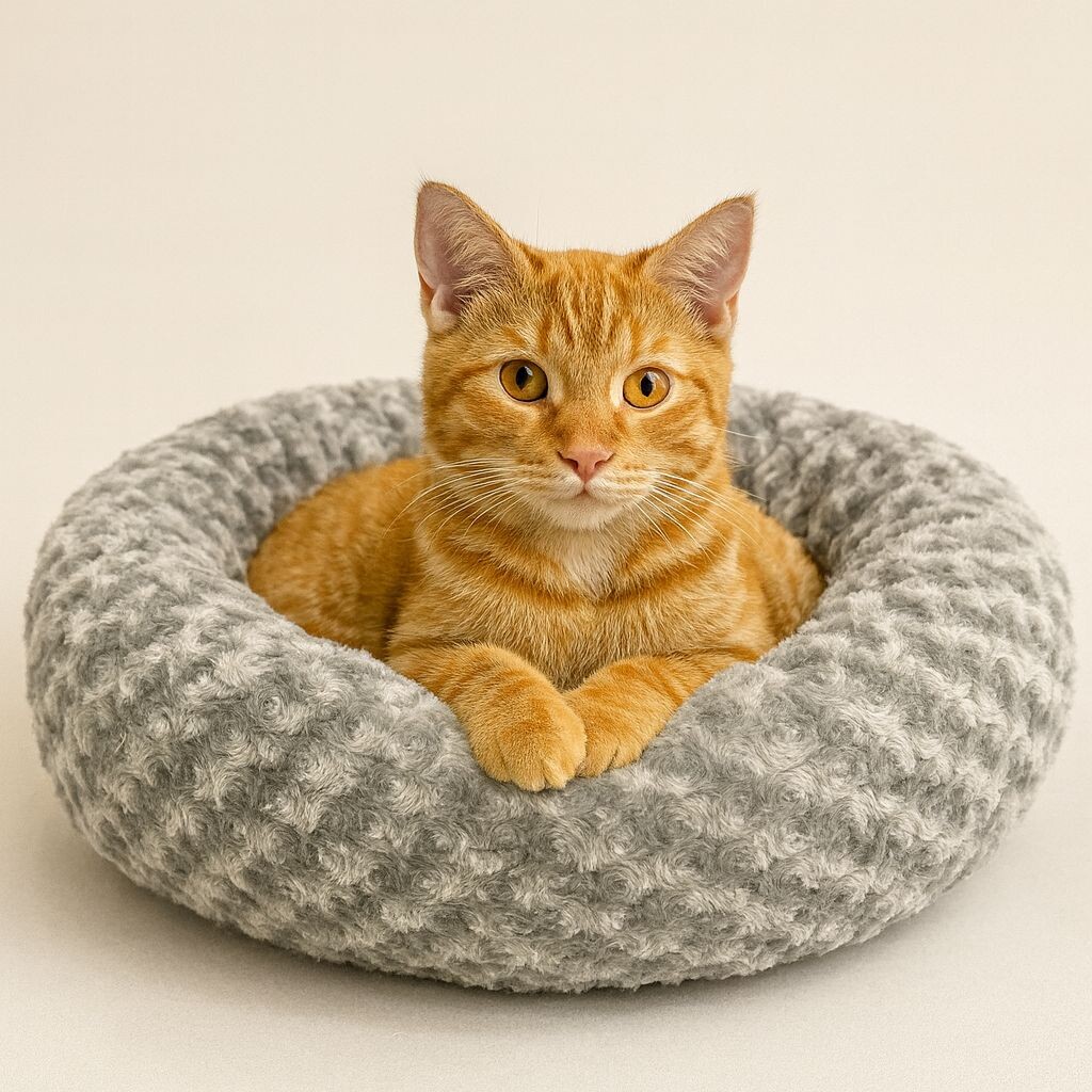 PETPRETTY - SİMİT YATAK PELUŞ GRİ 55*55