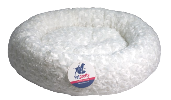 PETPRETTY - BAGEL PLUSH BED CREAM COLOR 55X55 CM