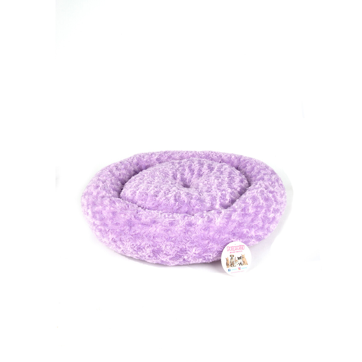 PETPRETTY - BAGEL PLUSH BED PURPLE 55X55 CM