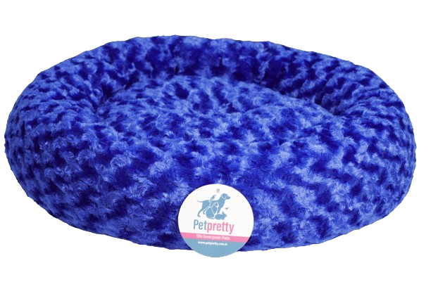BAGEL PLUSH BED BLUE 55X55 CM - Thumbnail
