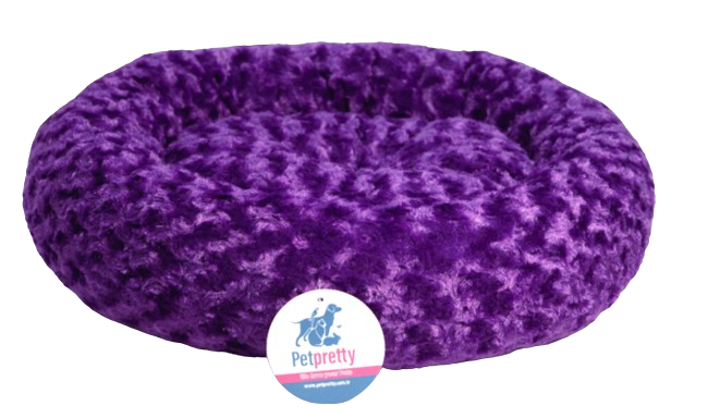 PETPRETTY - BAGEL PLUSH BED PURPLE 55X55 CM