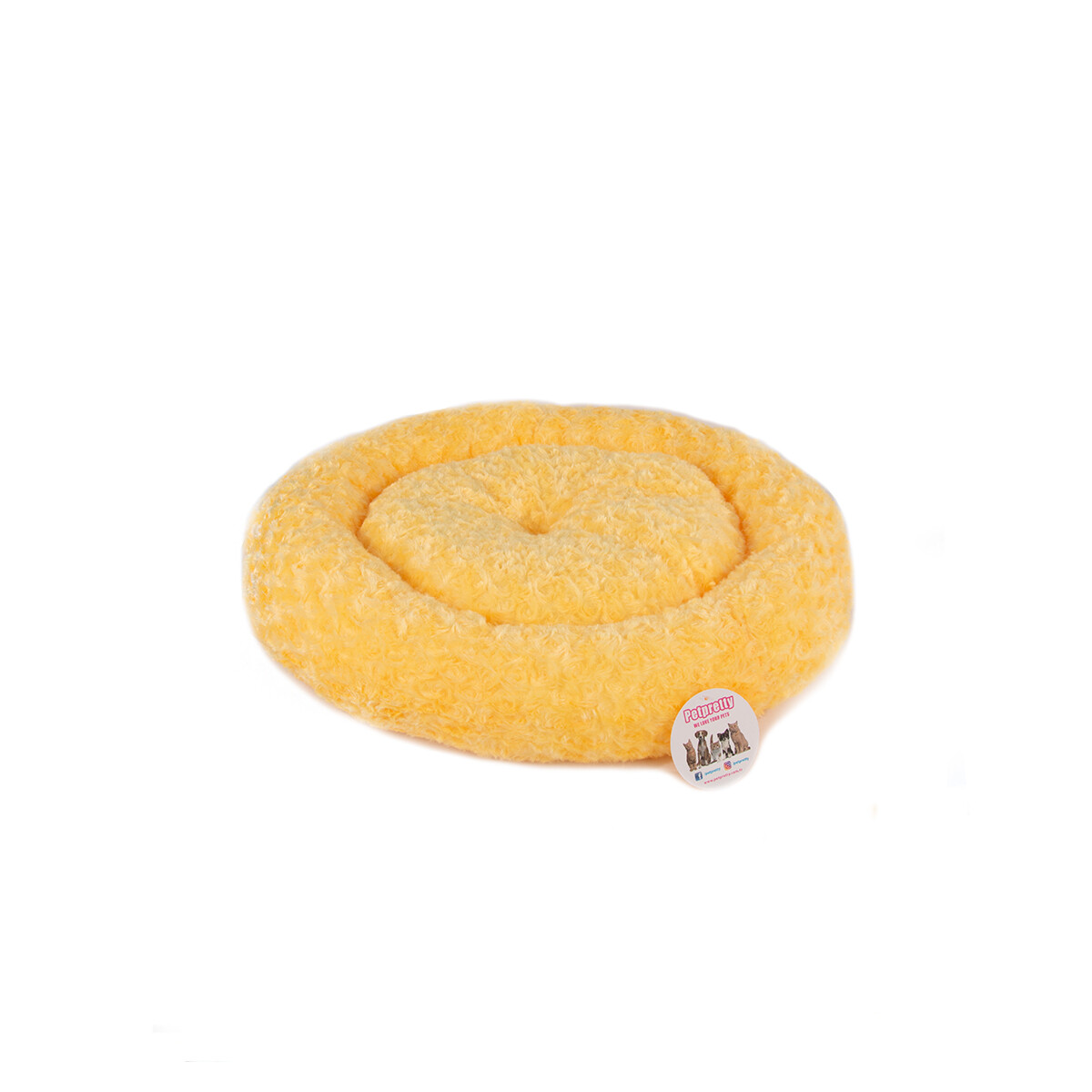 PETPRETTY - BAGEL PLUSH BED YELLOW 55X55 CM