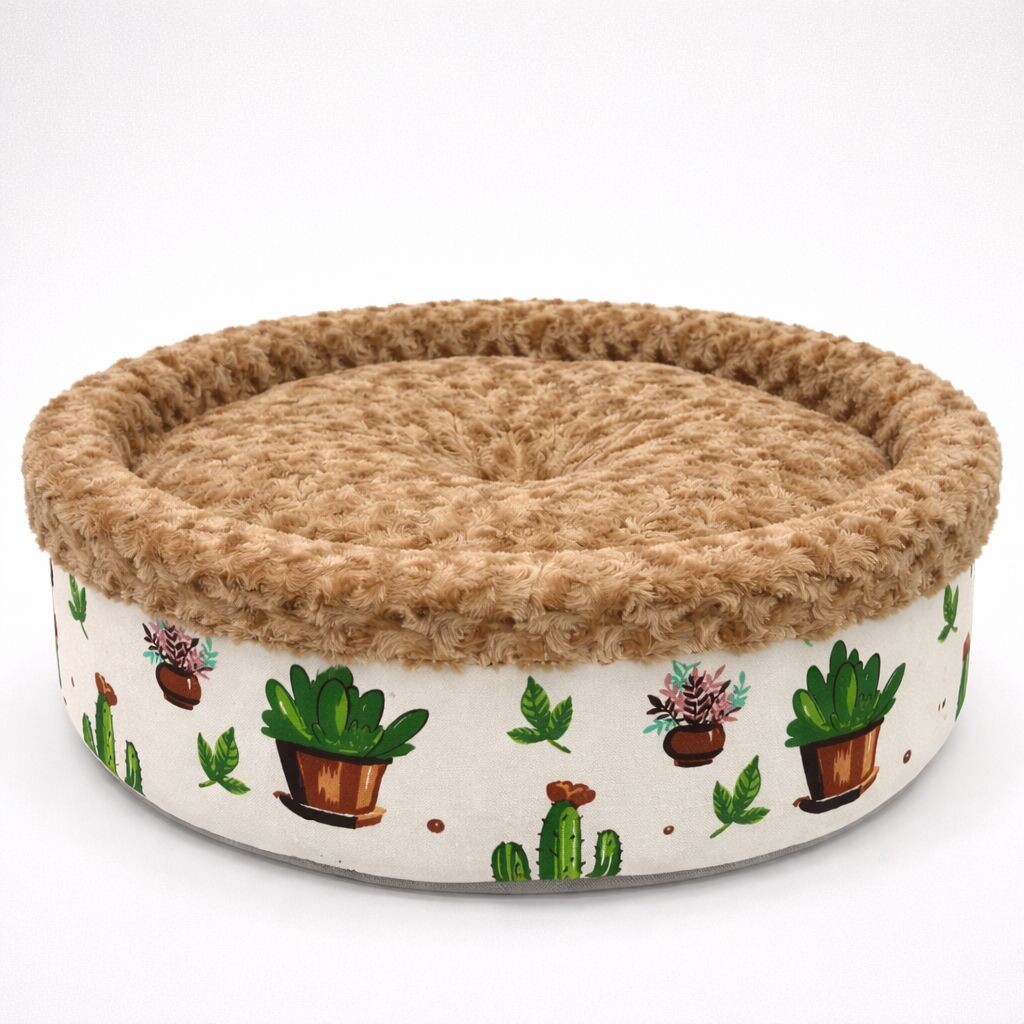 PETPRETTY - SPECİEL PELUŞ SİMİT YATAK A.KAHVE 50x50x15cm