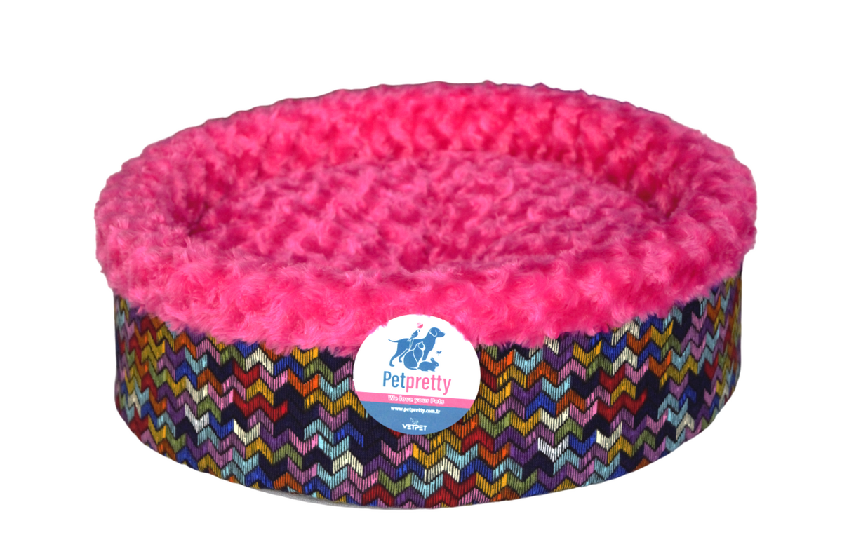  - SPECİEL PELUŞ SİMİT YATAK FUŞYA 50x50x15cm