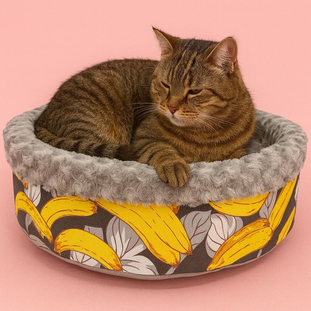 - SPECIAL PLUSH BAGEL BED GREY 50X50X15 CM