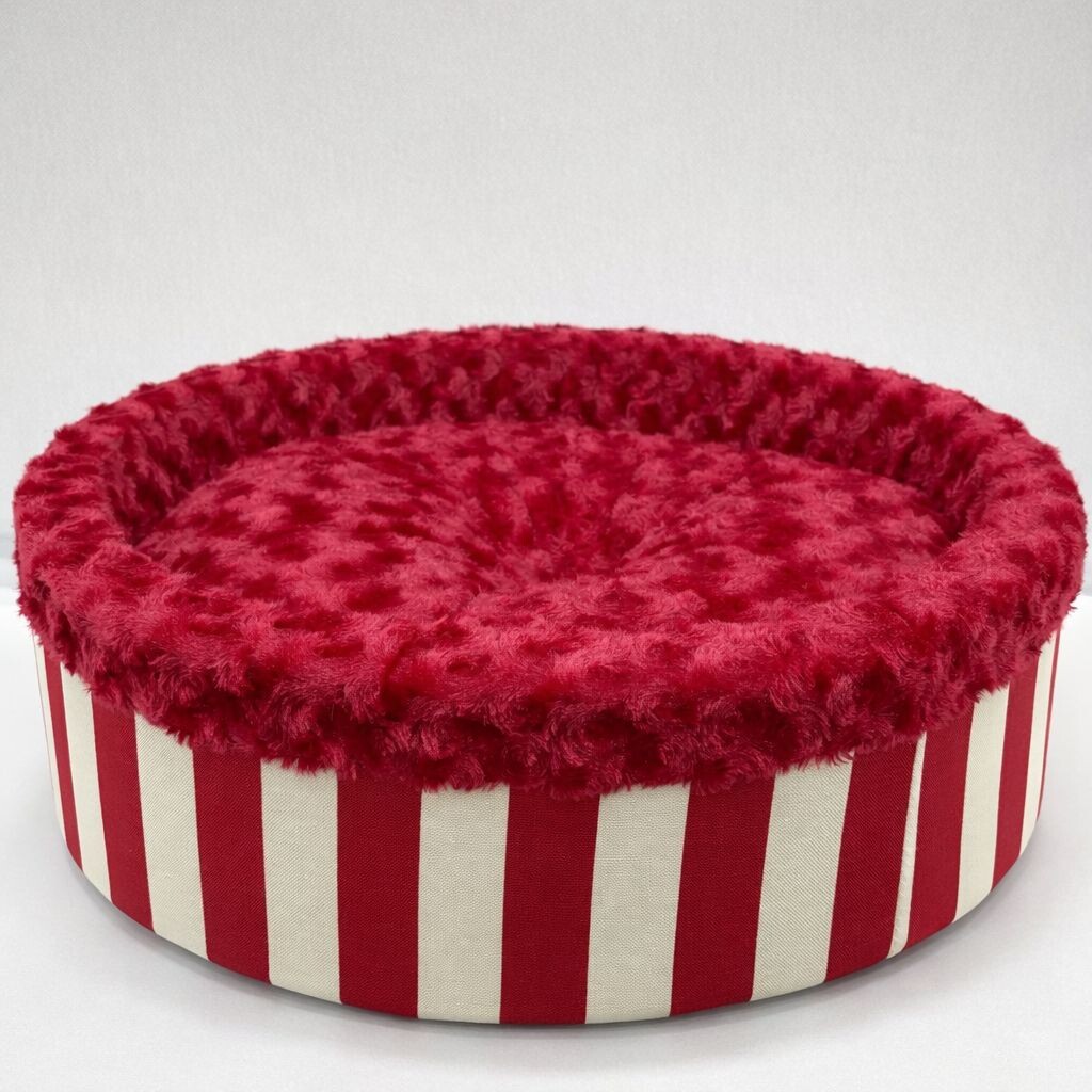 PETPRETTY - SPECİEL PELUŞ SİMİT YATAK KIRMIZI 50x50x15cm