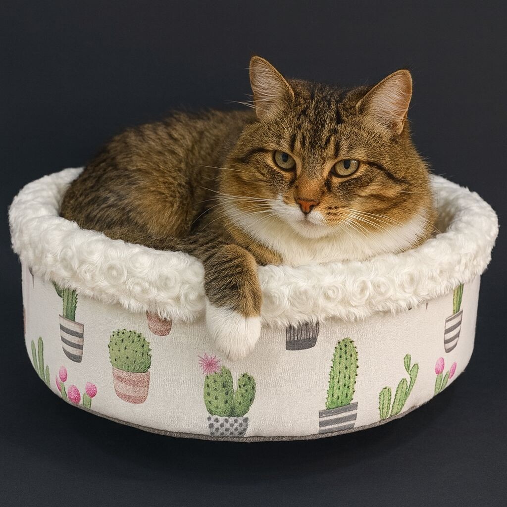  - SPECIAL PLUSH BAGEL BED CREAM COLOR 50X50X15 CM