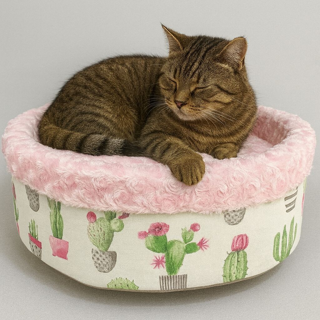  - SPECIAL PLUSH BAGEL BED PINK 50X50X15 CM